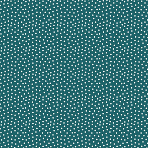 Green and White Polka Dot Print - Small