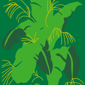 palm on bright green