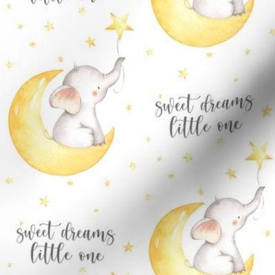 Baby Elephant on Moon, Sweet Dreams Little One