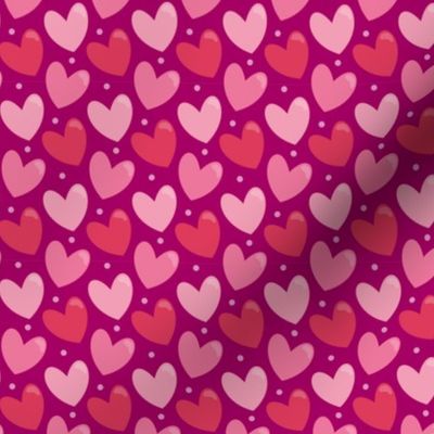 Valentines Day Hearts, Light Pink, Dark Pink, Valentines Day Fabric, Valentines Day, Mask - Valentines Day - Valentines Day Fabric