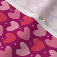 Valentines Day Hearts, Light Pink, Dark Pink, Valentines Day Fabric, Valentines Day, Mask - Valentines Day - Valentines Day Fabric