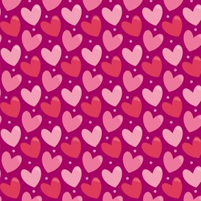 Valentines Day Hearts, Light Pink, Dark Pink, Valentines Day Fabric, Valentines Day, Mask - Valentines Day - Valentines Day Fabric