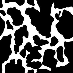 Cowhide Spot Print in Black + White