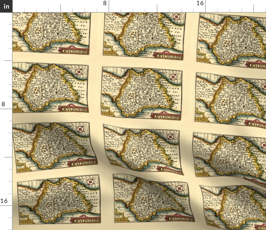 Devon (Devonshire) from John Speed's Atlas of English Counties