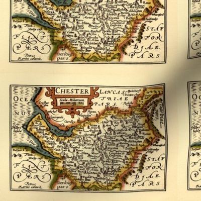 Cheshire (Chester) from John Speed's Atlas of English Counties