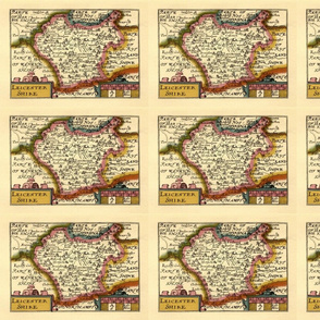 Leicestershire from John Speed's Atlas of English Counties