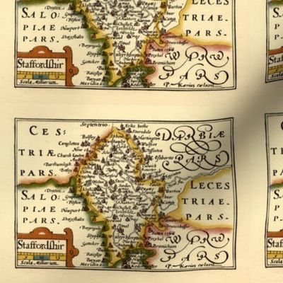 Staffordshire from John Speed's Atlas of English Counties