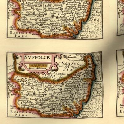 Suffolk (Suffolck) from John Speed's Atlas of English Counties