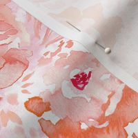 Rosy Floral Peach Medium Scale