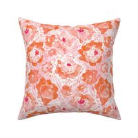 Rosy Floral Peach Medium Scale