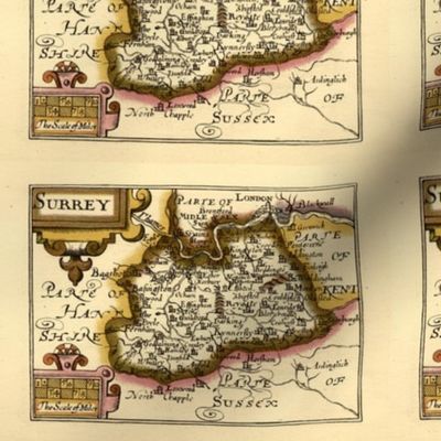 Surrey from John Speed's Atlas of English Counties