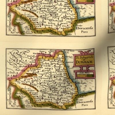 The Bishopprick of Durham from John Speed's Atlas of English Counties