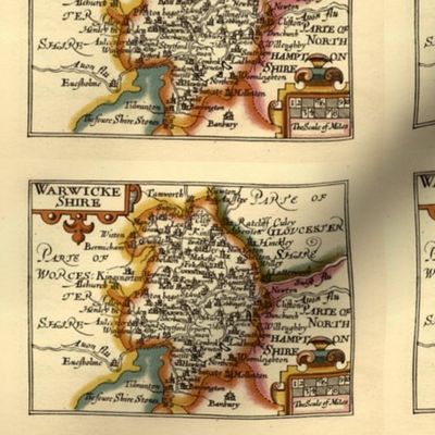 Warwickeshire from John Speed's Atlas of English Counties