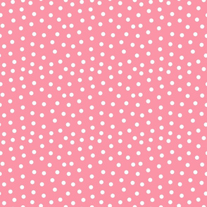 Bright Pink and White Polka Dots - Medium