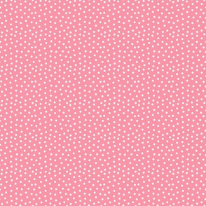 Bright Pink and White Polka Dots - Small