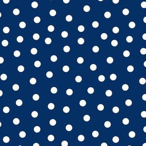 Royal Blue and White Polka Dots - Medium