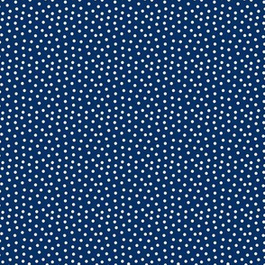 Royal Blue and White Polka Dots - Mini