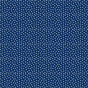Royal Blue and White Polka Dots - Small