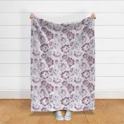 Rosy Floral Orchid Mauve Larger Scale