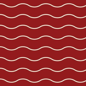 Waves-Maritime Red/Ivory