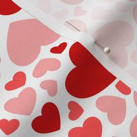 Valentines Day Heart Pattern Red Light Pink White, Valentines Day Fabric, Valentines Day - Valentines Day - Valentines Day Fabric