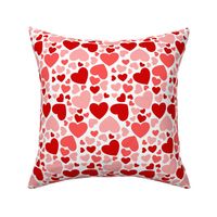 Valentines Day Heart Pattern Red Light Pink White, Valentines Day Fabric, Valentines Day - Valentines Day - Valentines Day Fabric