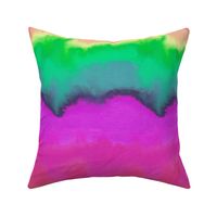 Rainbow neon watercolour ombre