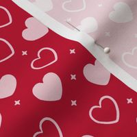 Valentines Day Pattern Hearts on Red, Valentines Day Fabric, Valentines Day - Valentines Day - Valentines Day Fabric