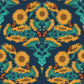 Sunflower Fields-Indigo