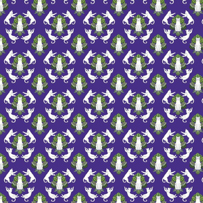 Damask Cat Purple