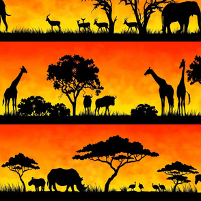 African sunset Large