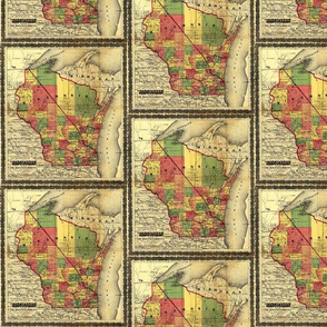 Antique Map of Wisconsin 1857 by vliet