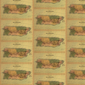 Antique Map of Puerto Rico 1866 by Colton