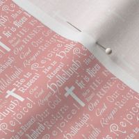 Easter words and crosses pink