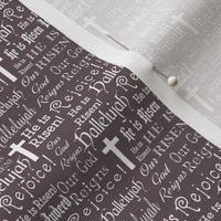 Easter words and crosses chocolate