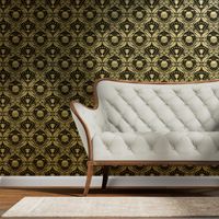 Golf damask wallpaper