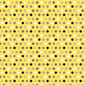 Gray Dots on Yellow Small