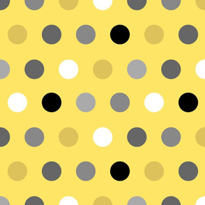 Gray Dots on Yellow large
