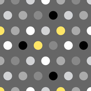 Yellow Dots on Gray