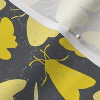 Moth outlines - yellow and gray