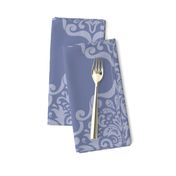 Fish Damask Slate Blue large