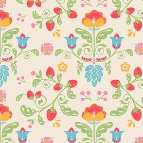 Scandi Floral Damask