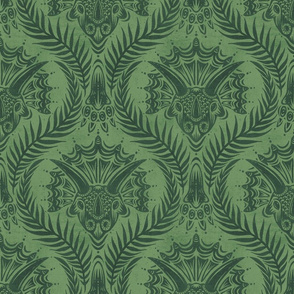 Triceratops Damask - Fern Green 