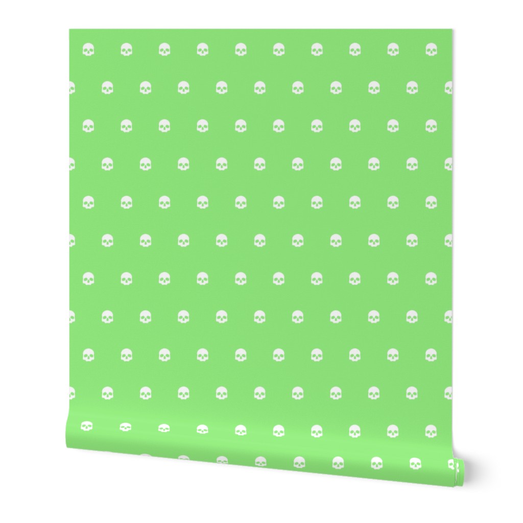 Green Skull Polkadots