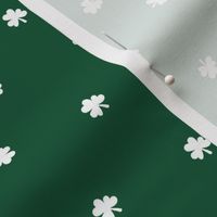 The minimalist clovers green St Patrick's Day irish shamrock lucky charm forest green white