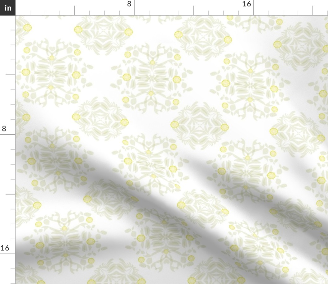 Pale Lemon Damask 