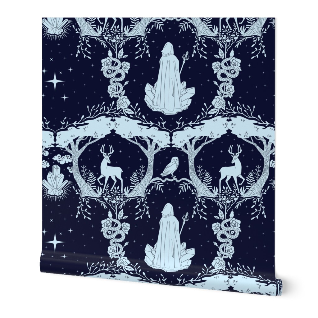 Magic Forest Damask Navy