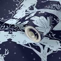 Magic Forest Damask Navy