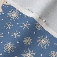 l - birds on blue - Nr.5. Coordinate for Peaceful Forest - 18"x9" as fabric / 24"x12" as wallpaper 