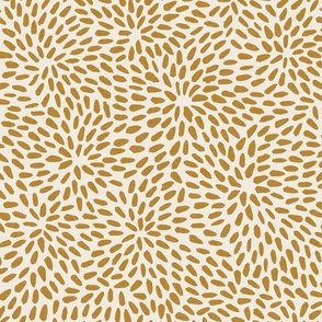 Bohemian Texture - Hand Drawn Golden Shapes on Light  / Large